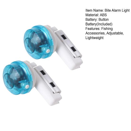2Pcs Fishing Bite Alarm Lamp Night Fishing Rod Tip Sensor Electronic Bite