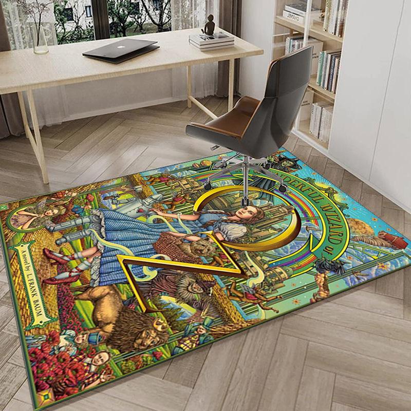 Wonderful Wizard Adventure Carpet, Chair Rug,Rug for Office Bedroom living rooms, Doormat decor Fan Gift Christmas Gift