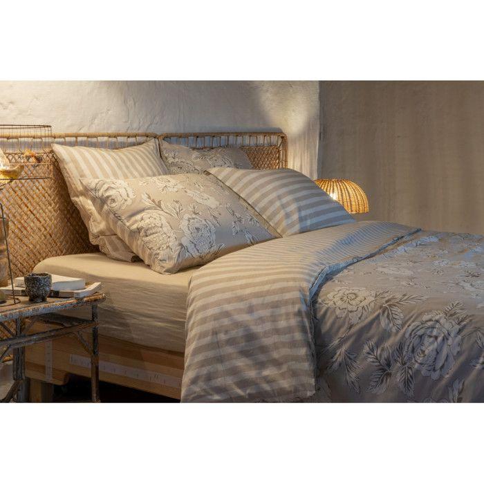 Housse de couette "Nora/Tamara/Java" toutes dimensions Réversible 100% Coton / 57 Fils/cm² l'Effet Papillon - Nora - 240 x 220 cm -