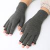1 Pair Fashionable Stretchy Skin-touch Fingerless Gloves Unisex Compression Arthritis for Home