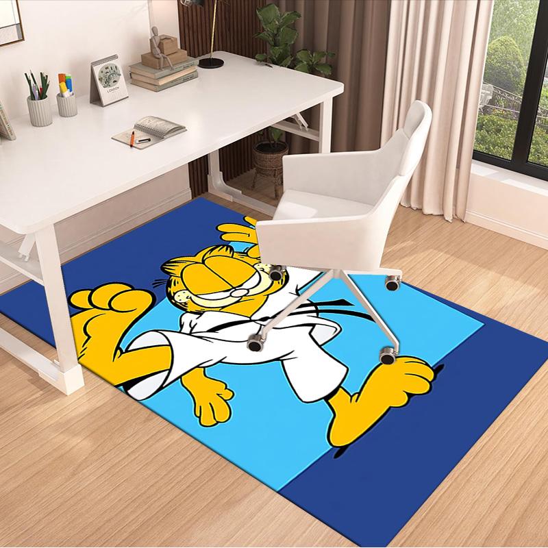 Garfield Karate Champion Carpet For Playroom Bedroom Living Room Sofa Home Decorkids Game Area Rug Nonslip Floor Mat