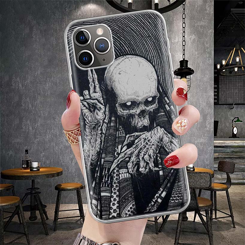 Сатанинский козел Сатана Дьявол Мягкий чехол для телефона Для IPhone 11 17 Air 16E 16 Pro Max 15 + 14 Plus 13 Mini 12 Apple 7 SE 8 Fundas Coque 1