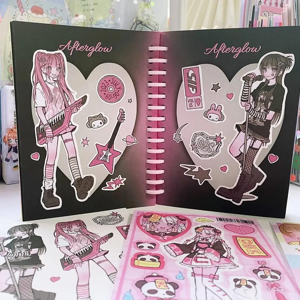 Angel Sticker Korean Goo Card Sticker Goo Winter Girl Character Sticker Notebook Material