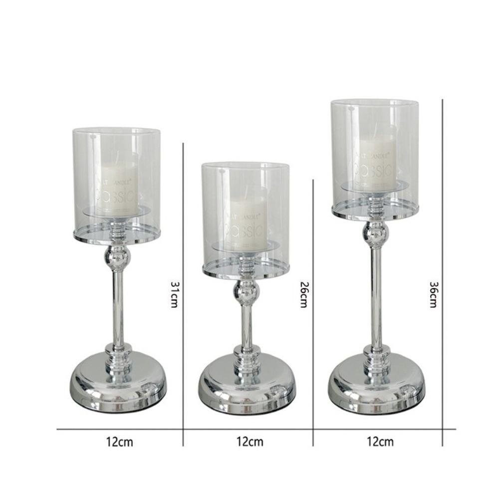 Detachable Candlestick Golden Pillar Candle Holder Candle Holders  For Dining Coffee Table Wedding