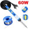 Soldering Iron Kit Electric Gun Adjustable Temperature 60W Welding Solder Wire Set 220V 110V