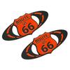 Charmoon Emblem Route 66 Sticker Car Motorcycle Metal Retro Decal Route66 Goods Set of 2 (Red/Black)