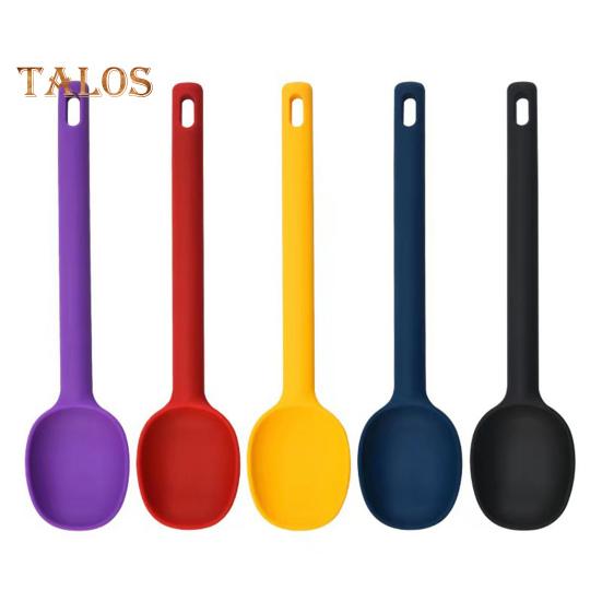 Кухонная ложка с антипригарным покрытием, универсальный прочный силиконовый половник для супа-мороженого, ложка для ежедневного использования