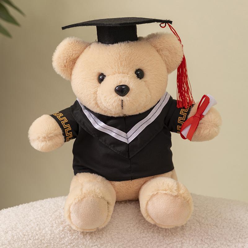 Wear Doctor Hat Graduation Season Bear Doll Dr. Bear Plush Teddy Bear Doll School