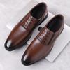 Fashion New Business Men's Leather Shoes High Quality Luxury Style Groom's Wedding and Party Black Brown Adult Hot Selling Versatile