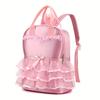 Elegant Dance Backpack with Lace & Bowknot Cute Dual-Strap Shoulder Bag for Girls Ballet Class