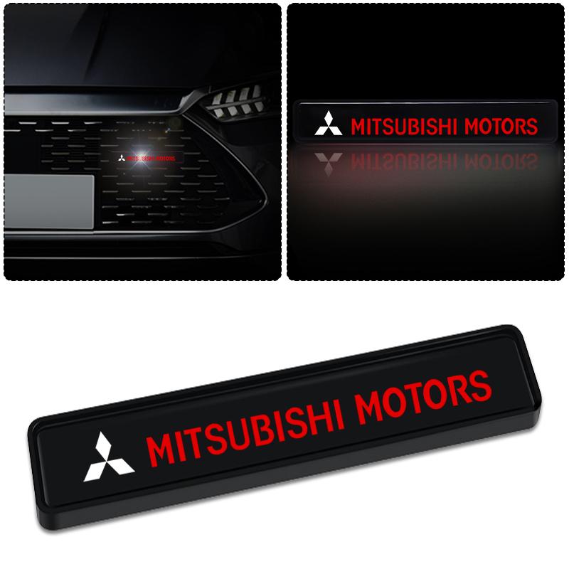 Car Exterior Decor Light LED Front Hood Grille ST Line Emblem Badge Accessories For mitsubishi lancer asx outlander pajero l200