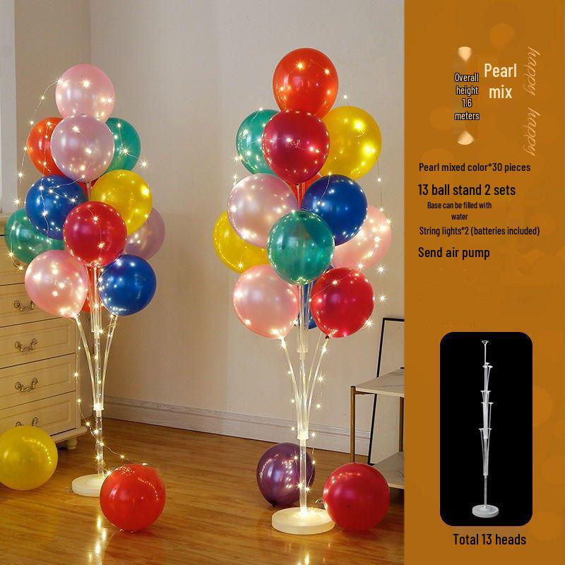 Glow-in-the-Dark Floor Balloons for Birthdays & Anniversaries, New Year’s Movable Stand