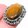 Tiger Eye Gemstone 925 Sterling Silver Jewelry Ring Size 6.5 A6y61