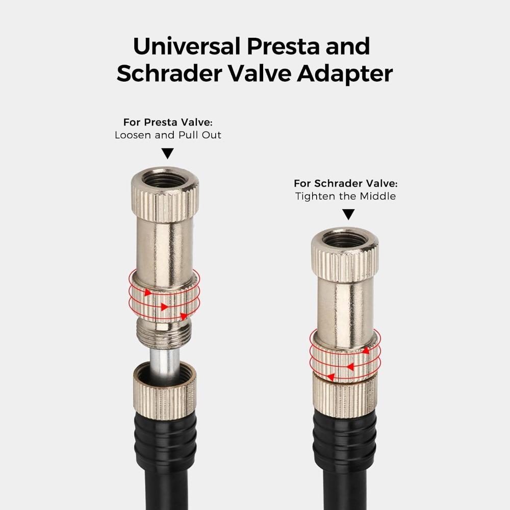 Black High Pressure Shock Pump Shock Pump with Gauge Air Pressure Adjustment
