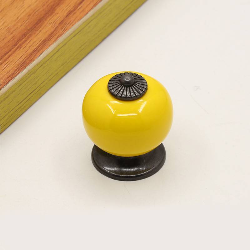 Кухонные ручки из красочного цинкового сплава с керамическими вставками для декора дома и хранения