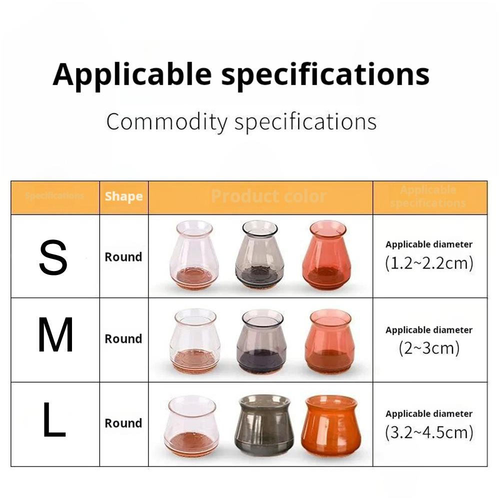24 шт. Защитные накладки на ножки стульев для деревянных полов, силиконовые чехлы для стульев, накладки на мебель, слайдеры с обернутым войлоком дном