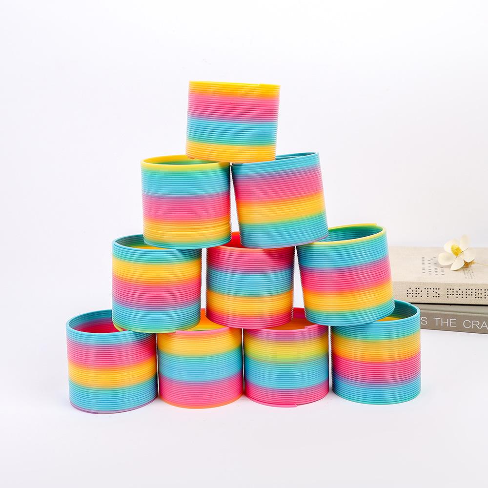 Magic Rainbow Stacking Rings Toy - Large, Colorful, Elastic Educational Circles