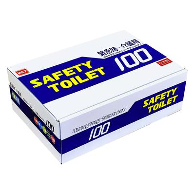 SAFETYTOILET100 Простой туалет 100 раз Аварийный туалет Переносной туалет Сделано в Японии Антибактериальный коагулянт Хранение 15 лет Большая дезодорирующая сумка