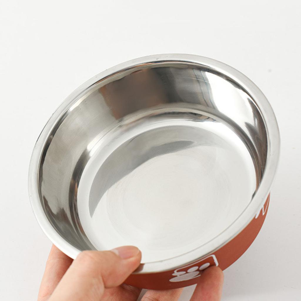 Pet Feeder Bowl Durable Non-slip Stainless Steel Thickened Dog Cat Food Bowl