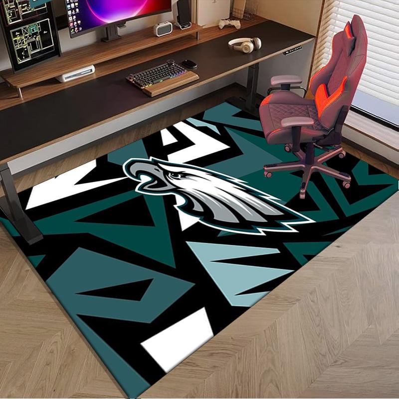Коврик Philadelphia Eagles для офиса, Коврик под кресло, Декоративный ковер, Коврик для гостиной, Большой размер, Подарки для фанатов, Рождественские подарки