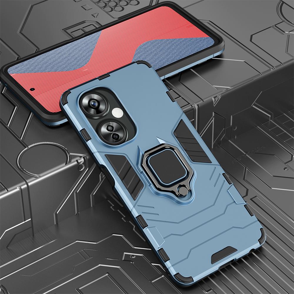 KEYSION Противоударный защитный чехол для OnePlus Nord CE 3 Lite 5G N30, силиконовый + ПК с металлическим кольцом-подставкой, чехол для телефона Oneplus 1 + Nord 3 5G