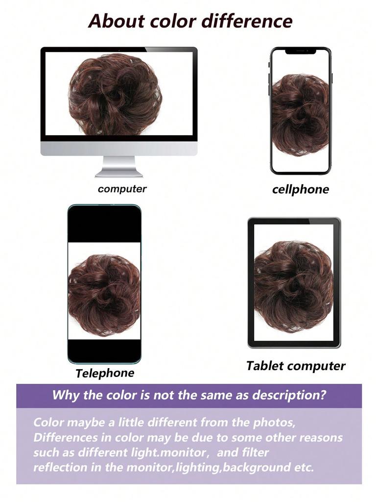 Синтетический пучок-клобук на заколке темно-коричневый 6-дюймовый клип на волосы волнистый кудрявый пучок-хвост накладной парик для женщин