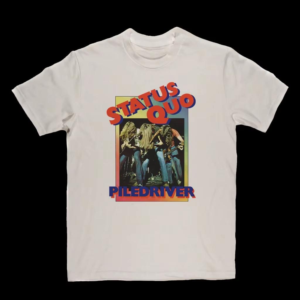 2025 Status Quo Piledriver Trend Clothing Pattern Printing Summer Luxury Brand Cotton Mens and Womens TShirts Short Sleeves