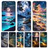 Прозрачный чехол для телефона для Xiaomi Mi 14 13 12 11 Ultra 13T 12T Poco X3 NFC F3 F6 Pro Мягкий ТПУ Звездная эстетика Пляж Ночной вид