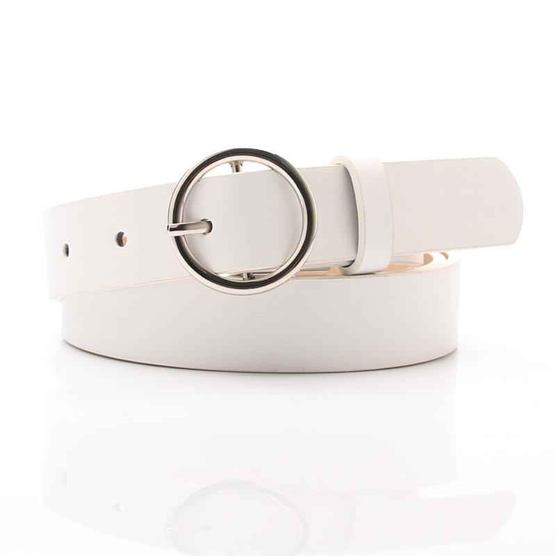 Круглая пряжка модный женский декоративный ремень - повседневный модный стиль