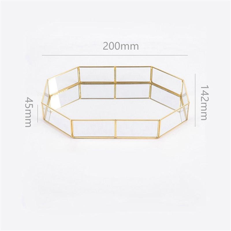 Золотой зеркальный поднос, контейнер для косметики, органайзер для ювелирных изделий, чехол для хранения в ванной, помада, ожерелье, настольный органайзер для кладовой, торт