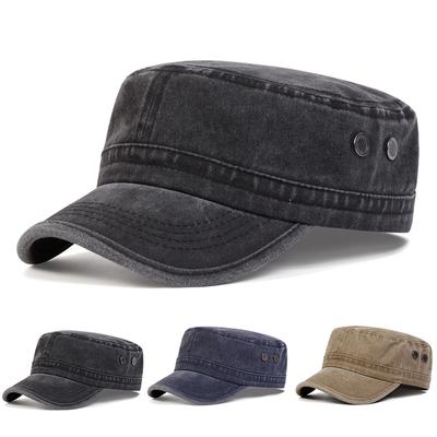 Кепки-бейсболки Unisex Wash Flat Top, дышащие хлопковые бейсболки, кепки для защиты от солнца, кепки Trucker Light Plate