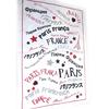 [L1249] - Designer Tea Towel 'Paris France' White Multicolored