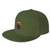 Fashion Airwolf Sunset s Retro Classic Flat Brim Sun Hat  Foldable Mesh Cap