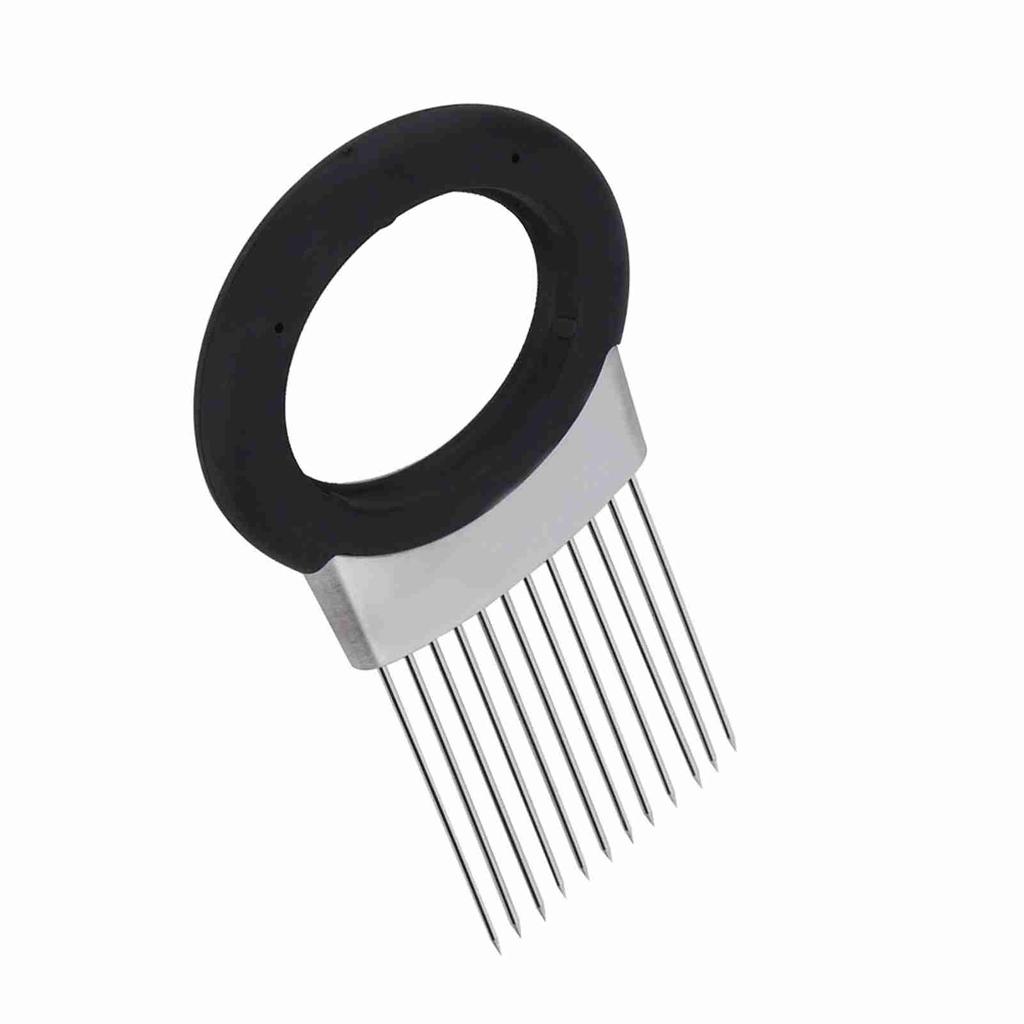 Onion Holder Vegetable Potato Cutter Slicer Stainless Steel Fork Slicing with Odor Remover