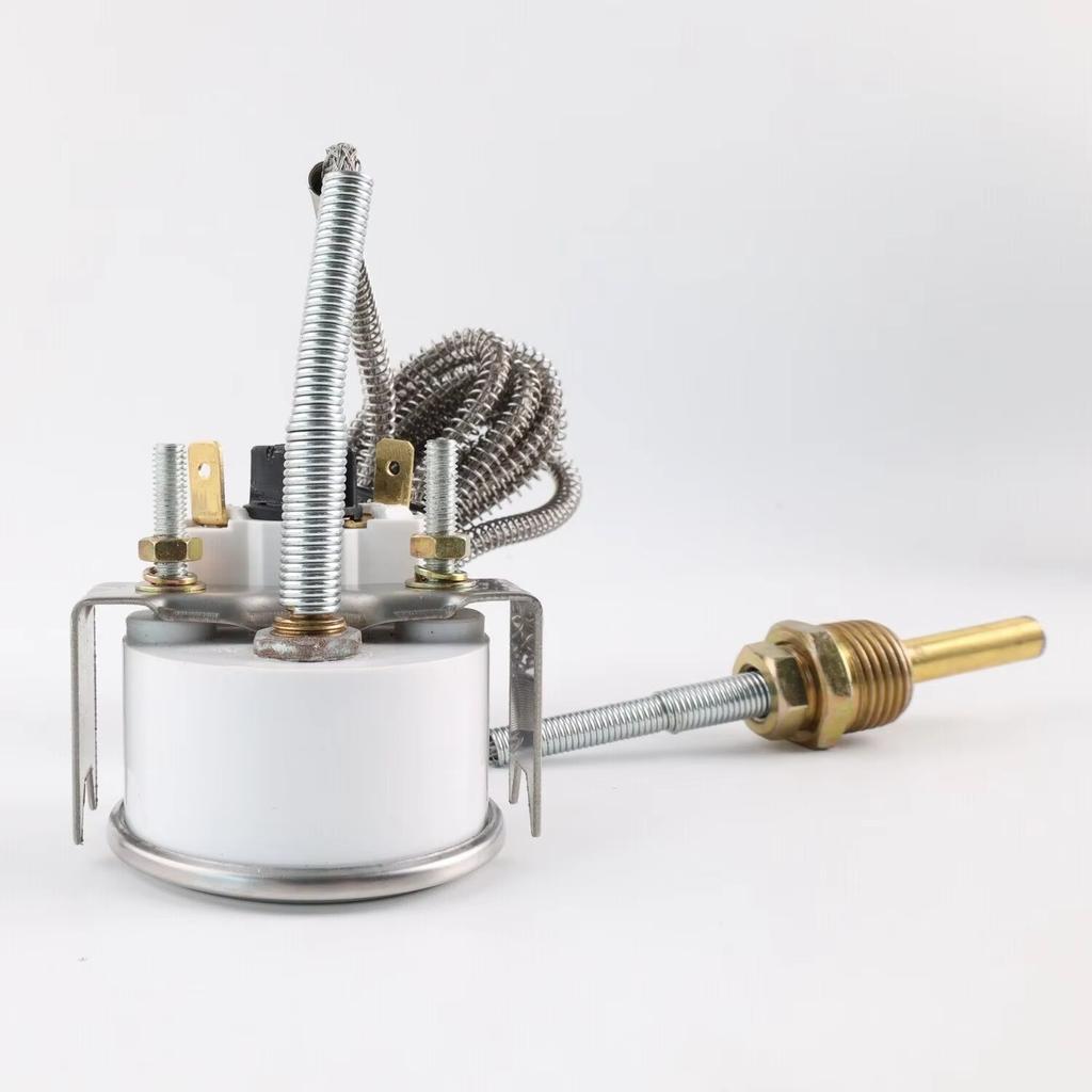 2 Inch 52mm Chrome Pointer Mechanical Water Temp Gauge 40-120℃/100-250℉ with Sensor NPT 1/2 for 12V Vehicles