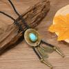 Elegant Bolo Tie with Cowboy Hat Pendant Carved Necktie Western Necklace Cool Bolo Tie Western Cowboy Costume
