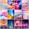 Full Round 5D Diamond Painting Scenery DIY Diamond Embroidery Icon Landscape Mosaic Home Decor Wall Art
