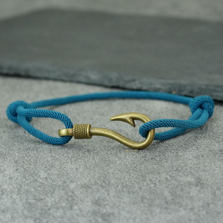 Vintage Fishhook Bracelet Men 10 Colors Available Environmentally Friendly Material Sports Sweat Absorbing Braslet Adjustable