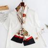 Ladies' Versatile Trendy Simulation Silk Long Strip Print New Binding Bag Travel Sunscreen Party Beach Scarf