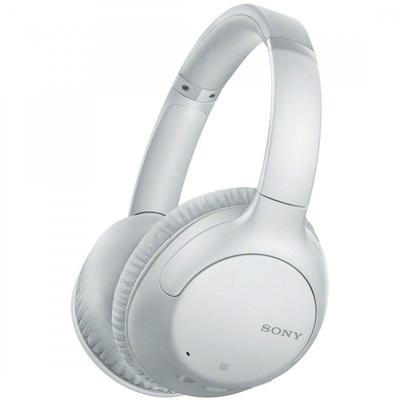 Sony Беспроводные наушники с шумоподавлением WH-CH710N: Совместимость с Bluetooth, до 35 часов непрерывного воспроизведения, с микрофоном, модель 2020 года, белый WH