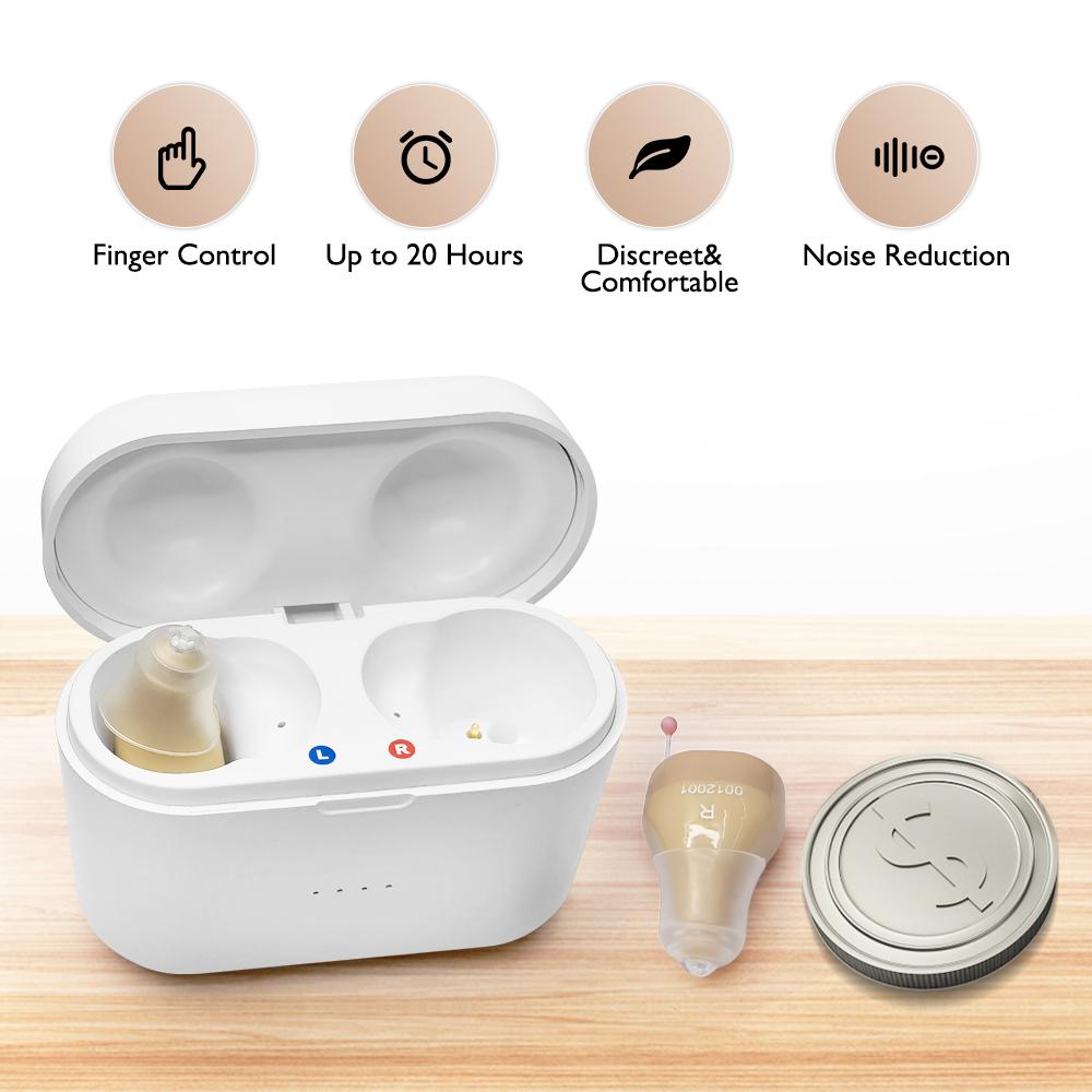 Mini Hearing Aids For Deafness Elderly Hearing Aid Rechargeable Wireless Headphones Sound Amplifier Ears Adjustment Tools Cheap Sale