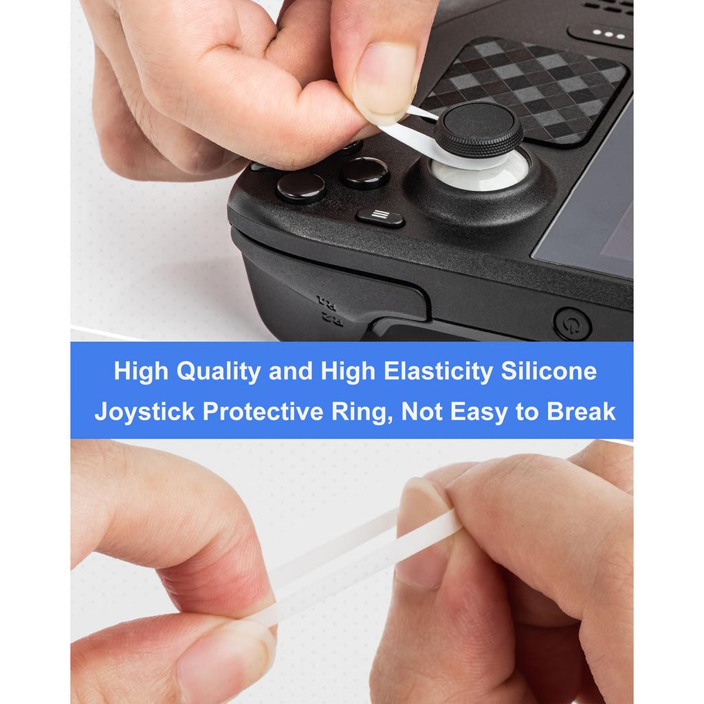 40 шт. эластичное защитное кольцо для джойстика невидимое кольцо силиконовое кольцо чехол для Steam Deck / PS5 / PS4 / Switch PRO контроллер