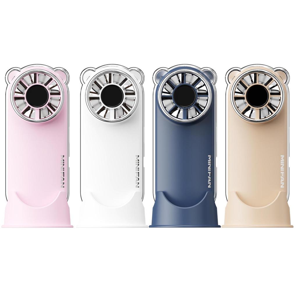 Compact High-Speed USB Rechargeable Digital Display Handheld Fan for Strong Summer Breeze
