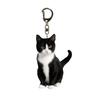 Cartoon Cat Shape Keychain 2D Acrylic Cat Charm Keyring Keys Parties Versatile Keychain Bag Charm Accessory