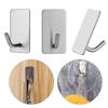 Stainless No Punching Adhesive Bathroom Accessories Hanger Storage Wall Hook Towel Holder