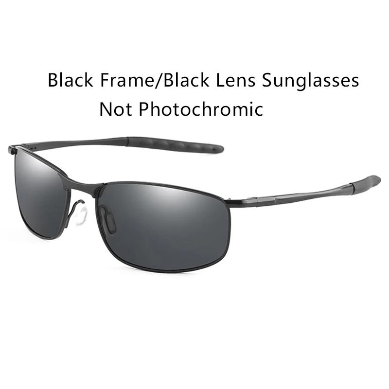 Фотохромные мужские поляризованные солнцезащитные очки Мужские металлические квадратные очки для вождения Солнцезащитные очки UV400 для активного отдыха Велосипедные очки