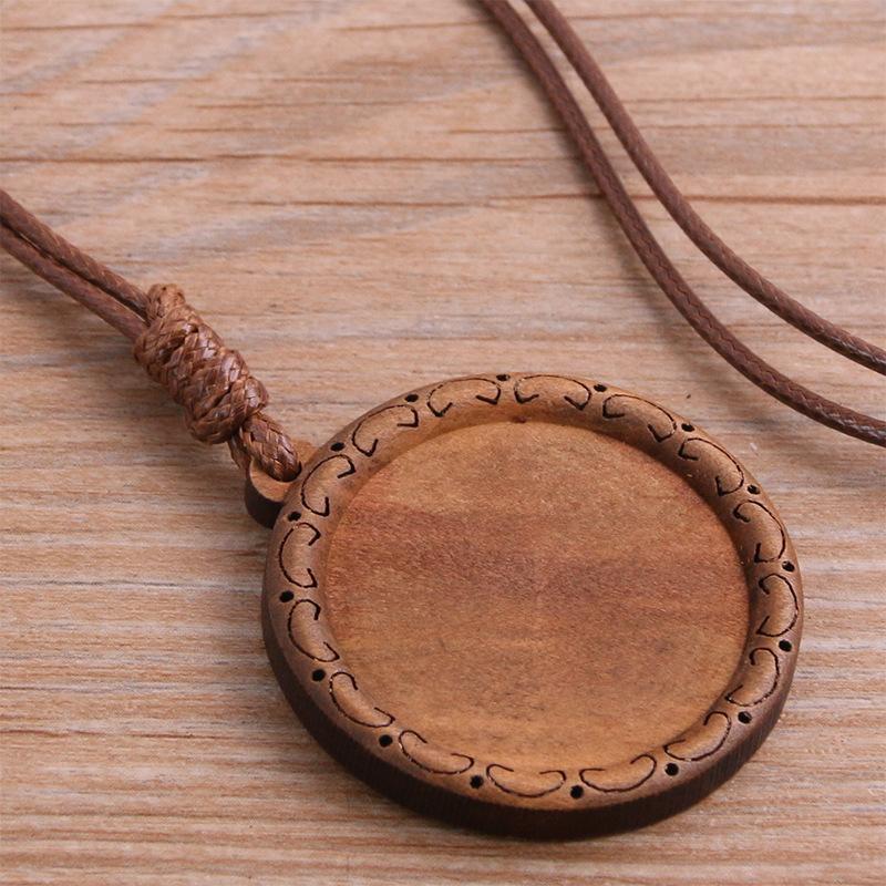 1 шт. DIY Ювелирные изделия с драгоценными камнями времени, Деревянная нижняя подставка, Полая нижняя подставка с напечатанным кружевом, Деревянное ожерелье
