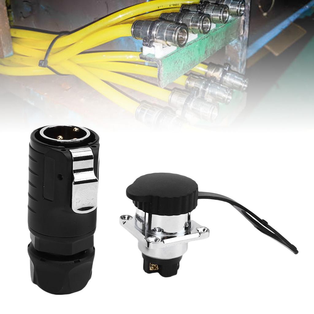 25A 4 Pin Pin and Socket IP68 Male and Female Aviation Wire Connector with Flange Seat, Industrial Water Proof Connector, Function
