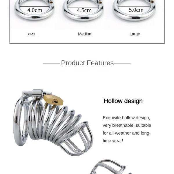 BDSM Sex Toys for Men Male Chastity Device Penis Lock Erotic Bondage Husband Loyalty Big Metal Cock Cage Gay Testicle Jewelry