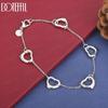925 Sterling Silver Fashion Heart Bracelet Wedding Jewelry